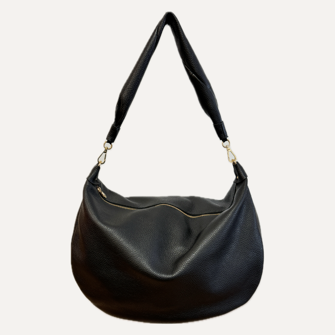 THE MAXI GONDOLA BAG - Bolso en piel vacuno color NEGRO