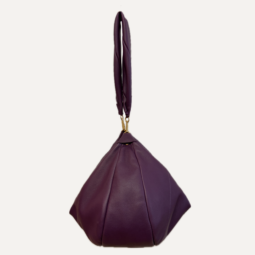 THE MAXI GONDOLA BAG - Bolso en piel vacuno color MORADO