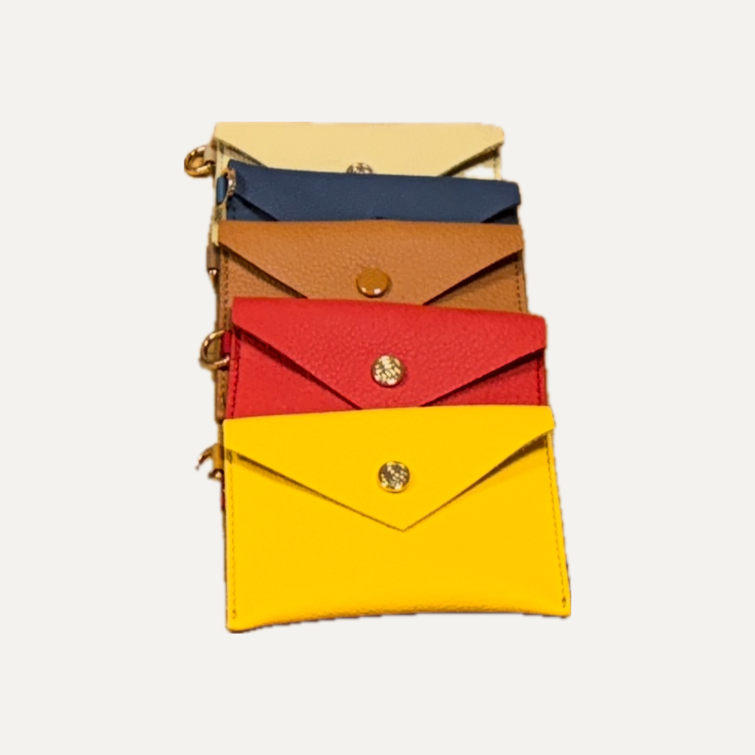 MONEDERO en piel vacuno color ROJO