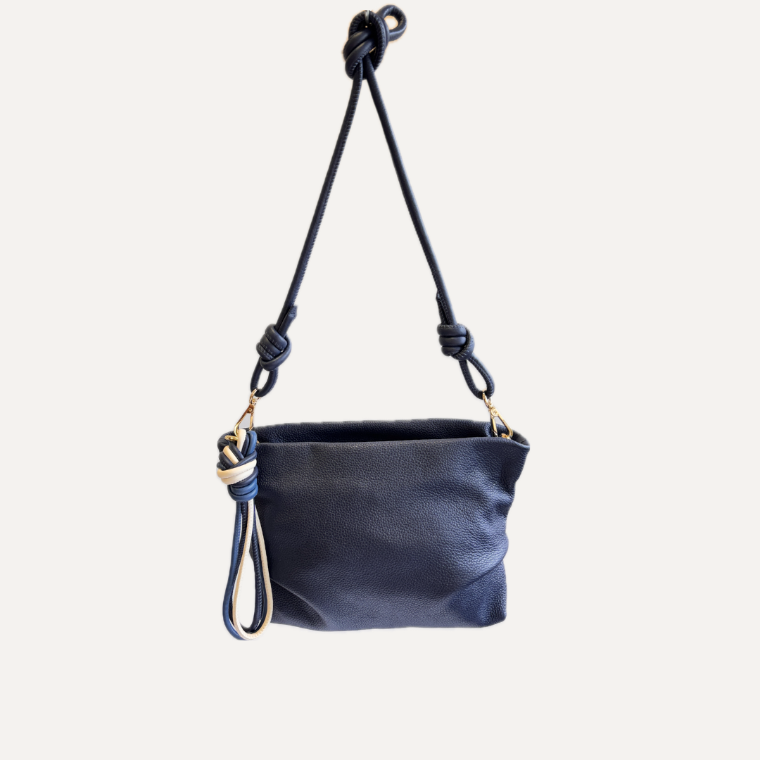 THE PAULA BAG - Bolso en piel vacuno color MARINO