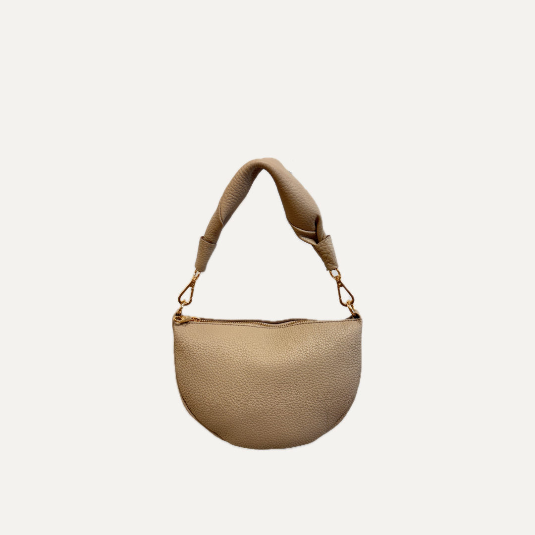 THE BABY GONDOLA BAG - Bolso en piel vacuno color TAUPE