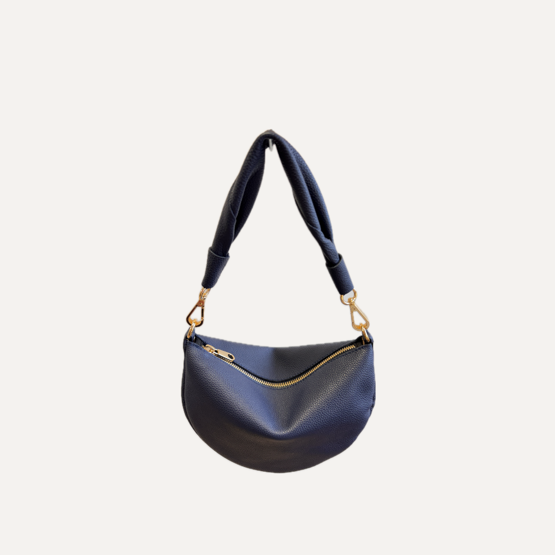 THE BABY GONDOLA BAG - Bolso en piel vacuno color MARINO