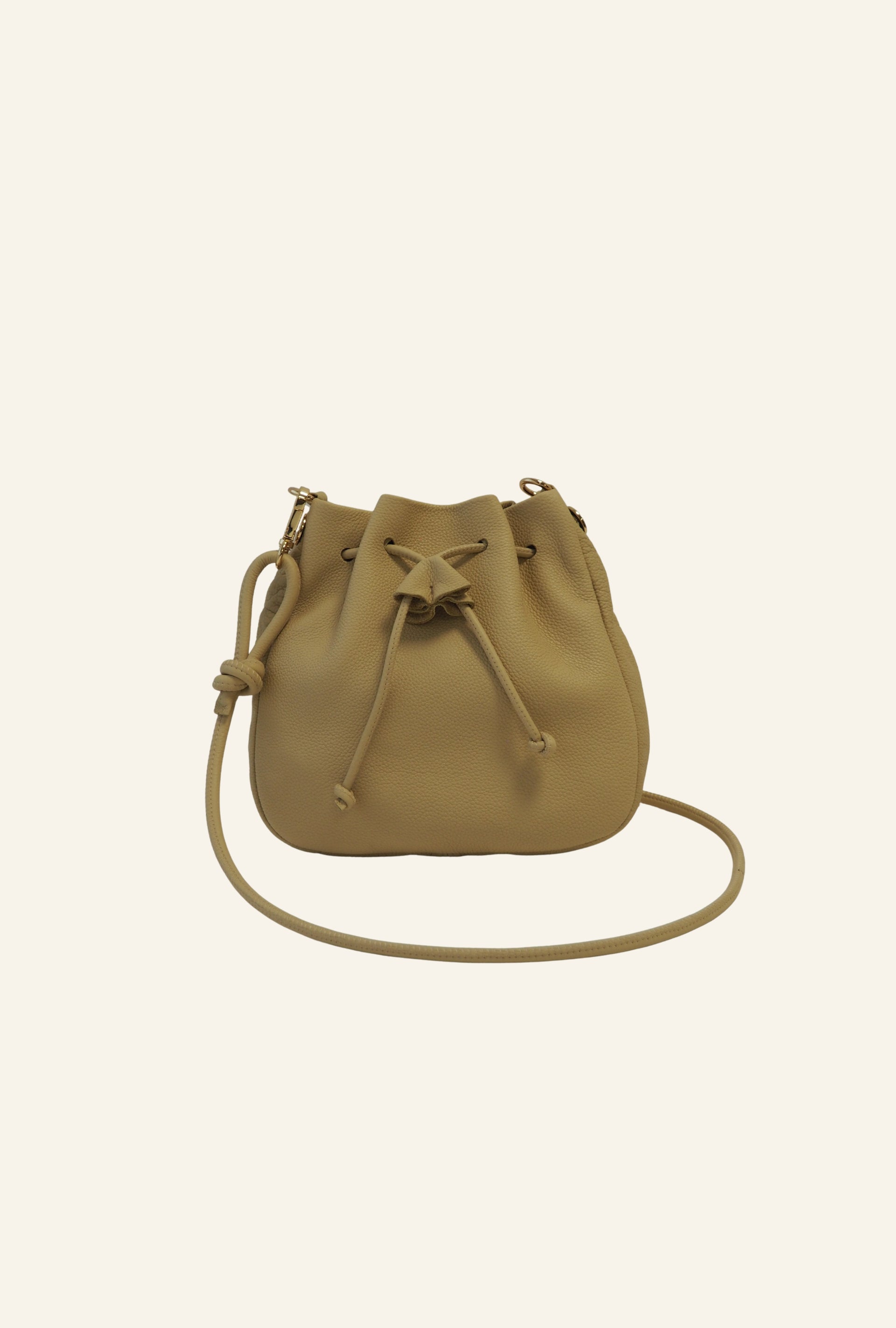 THE MINI CLARA BAG - Bolso en piel vacuno color AVENA