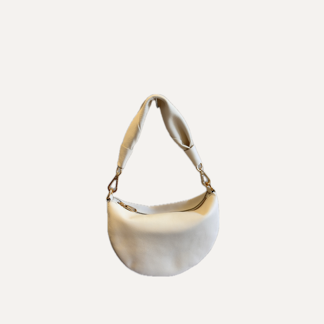 THE BABY GONDOLA BAG - Bolso en piel vacuno color NATA