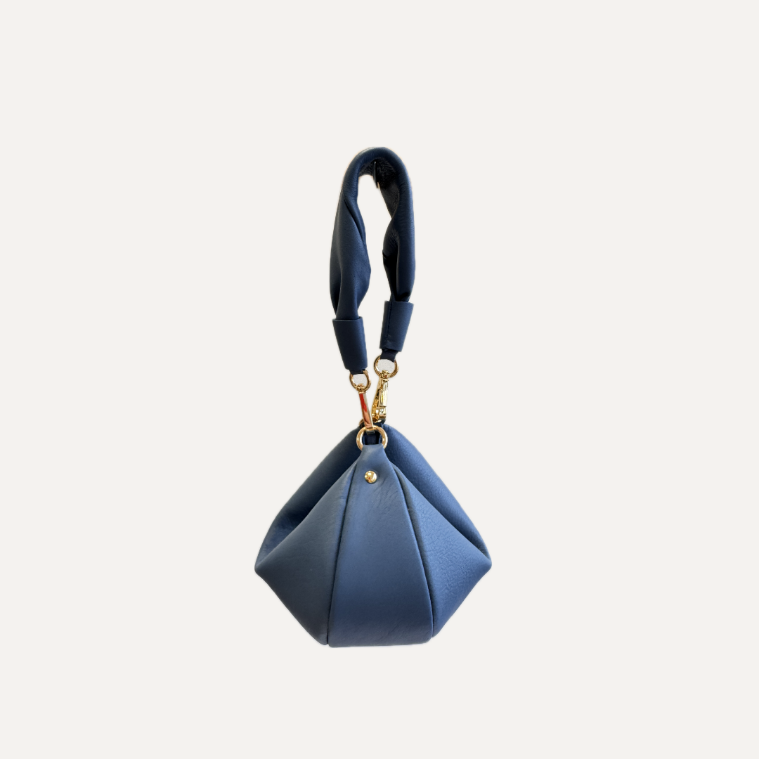 THE BABY GONDOLA BAG - Bolso en piel vacuno color AZUL
