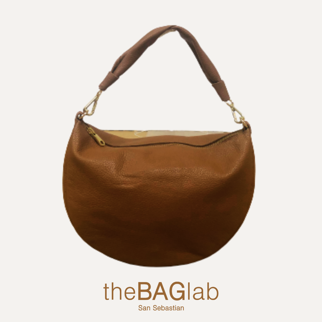 THE MINI GONDOLA BAG - Bolso en piel vacuno color CAMEL