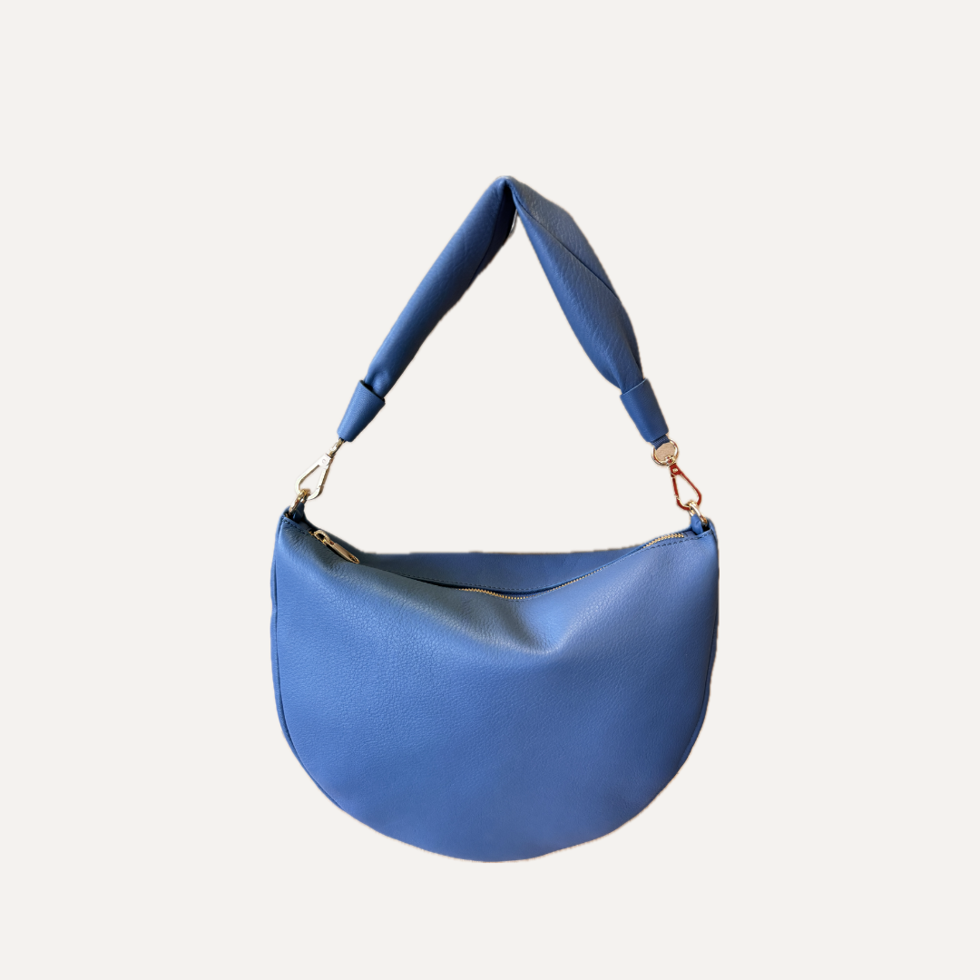 THE MINI GONDOLA BAG - Bolso en piel vacuno color AZUL