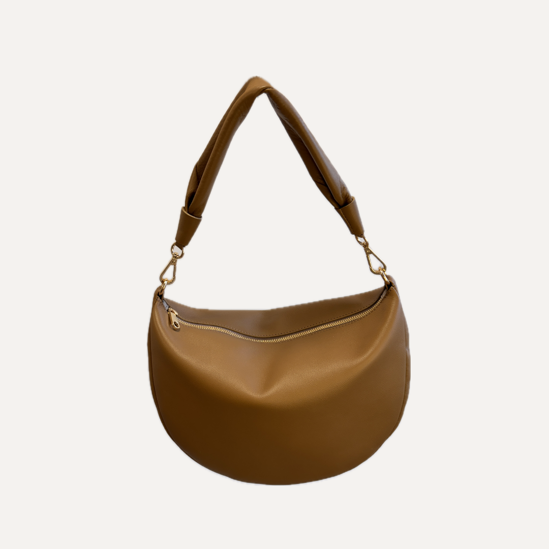 THE MINI GONDOLA BAG - Bolso en piel vacuno color MOKA