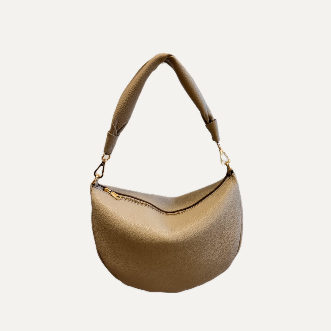THE MINI GONDOLA BAG - Bolso en piel vacuno color TAUPE
