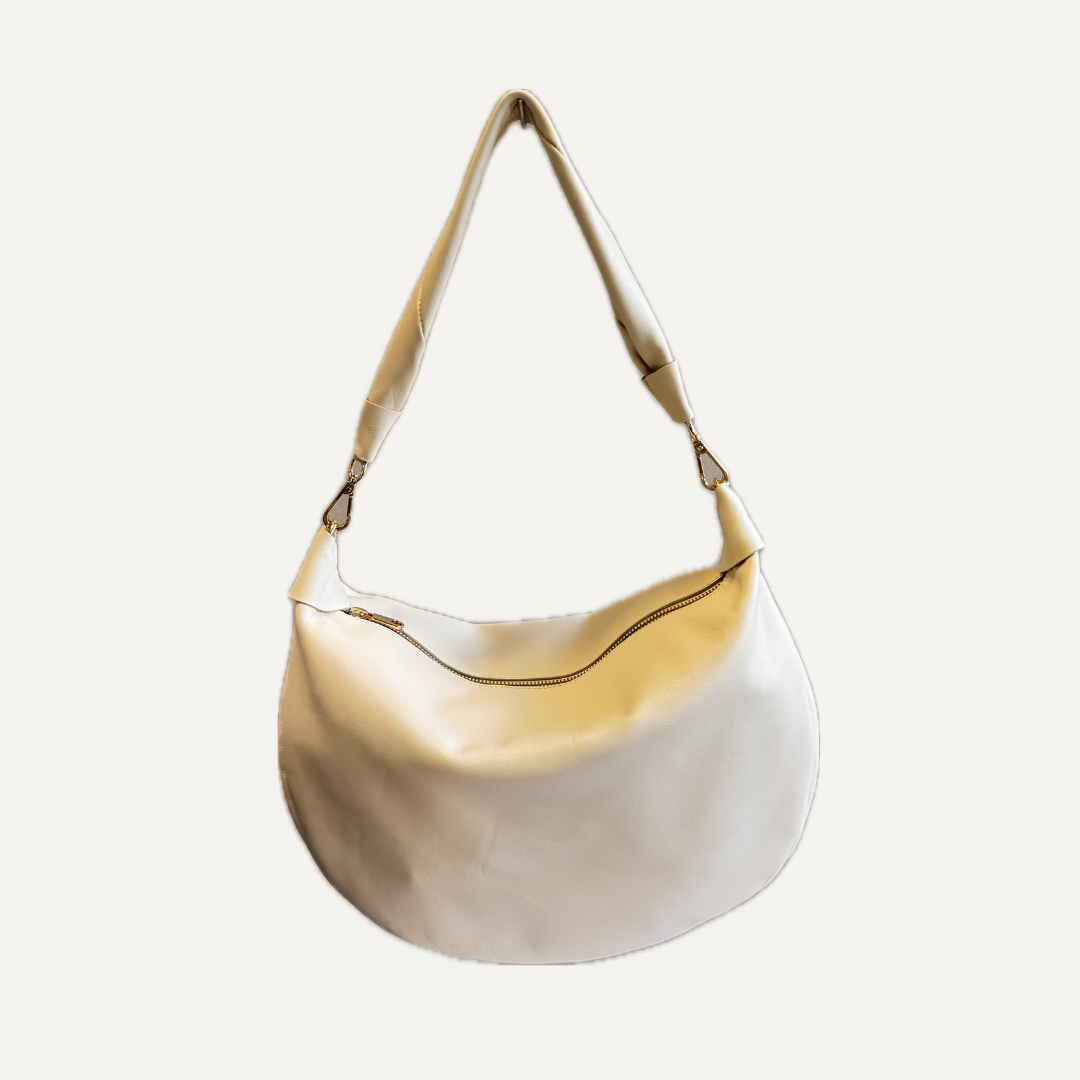 THE GONDOLA BAG - Bolso en piel vacuno color NATA