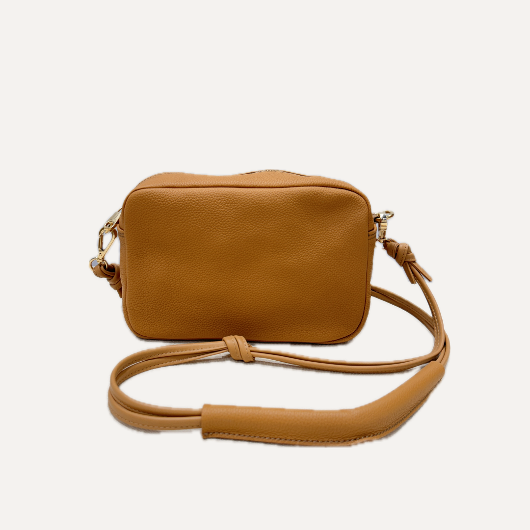 THE MINI SABELA BAG - Bolso en piel vacuno color CARAMELO