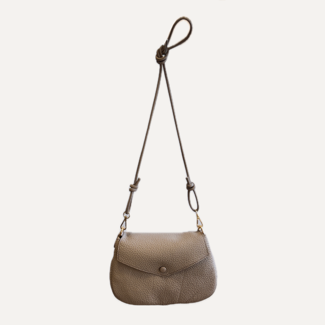 THE MAYI BAG - Bolso en piel vacuno color TAUPE