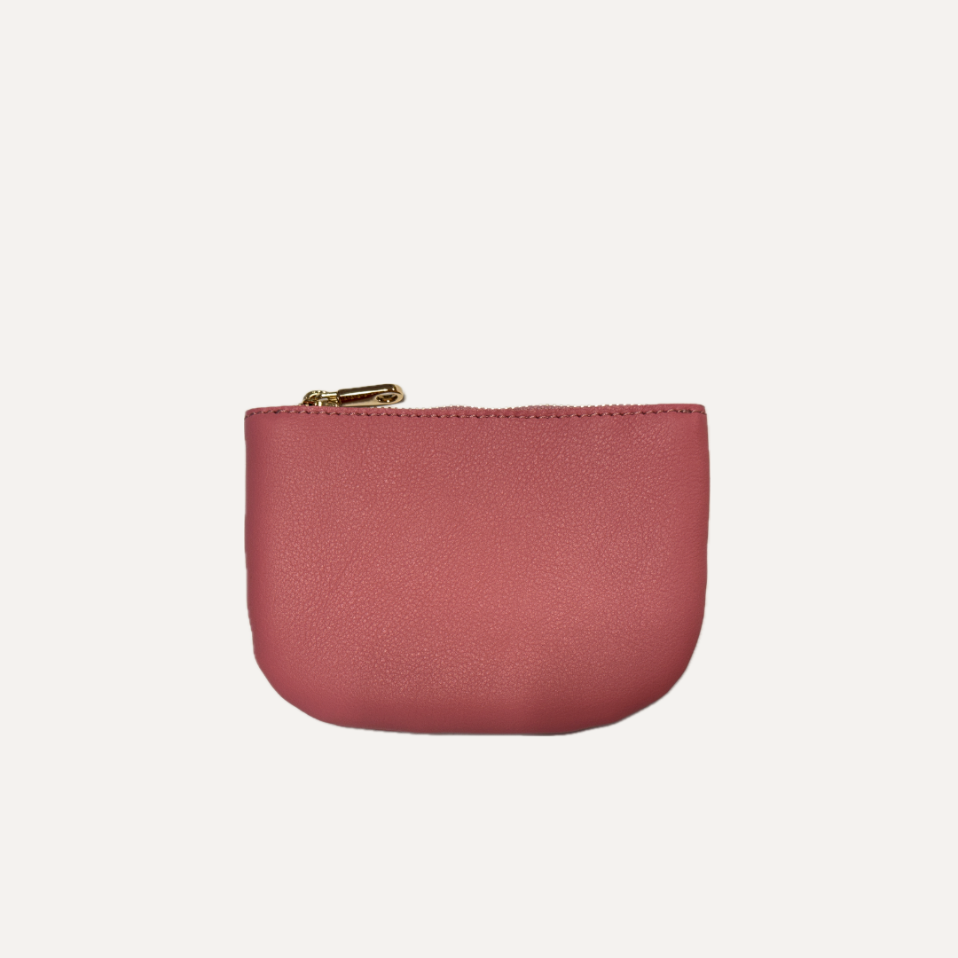MONEDERO en piel vacuno color ROSA