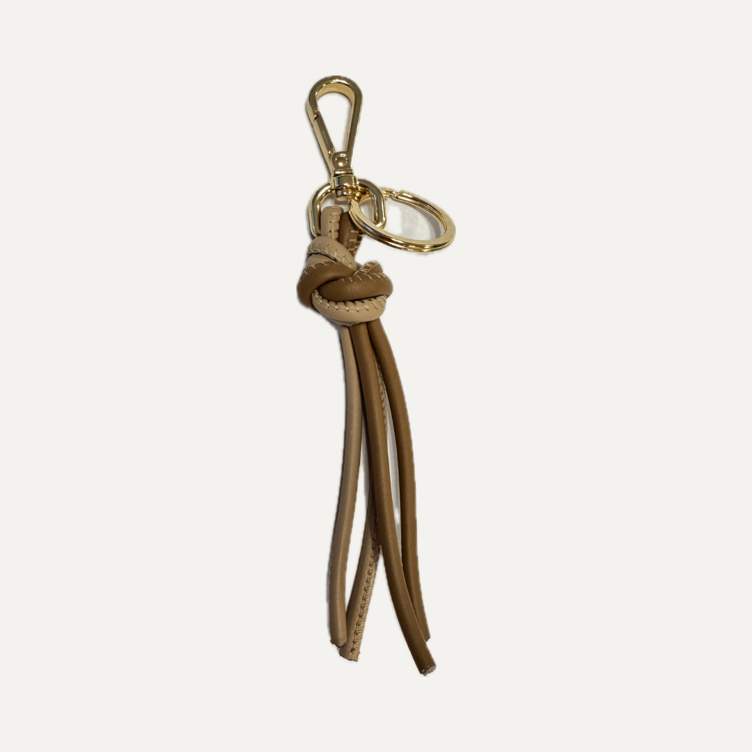 CHARM - Llavero en piel vacuno color MOKA