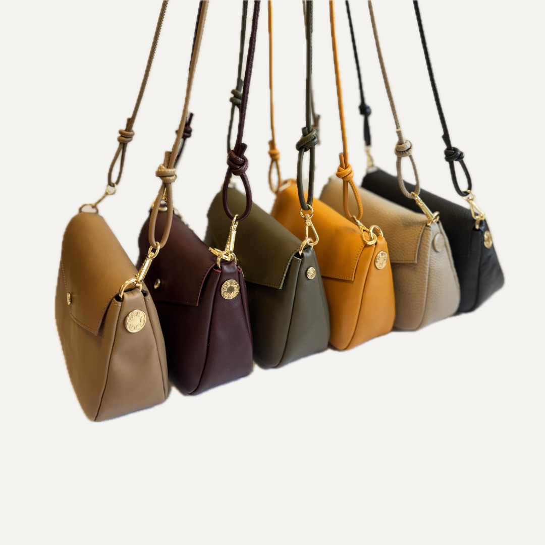 THE MAYI BAG - Bolso en piel vacuno color BURDEOS