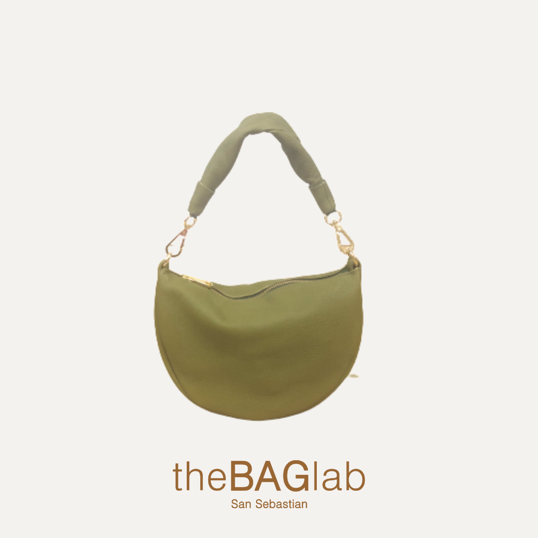 THE BABY GONDOLA BAG - Bolso en piel vacuno color OLIVA