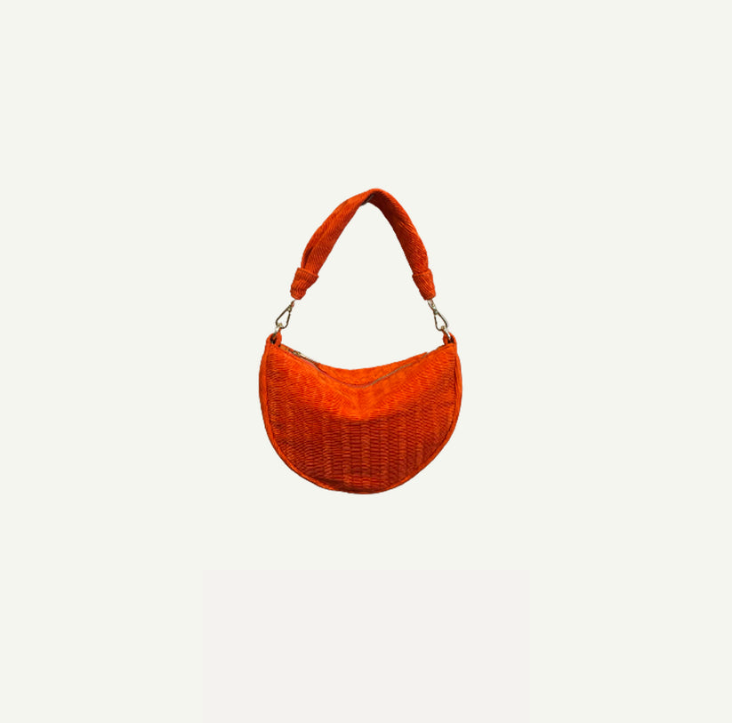 THE BABY GONDOLA BAG - Bolso RASO PLISÉ color NARANJA