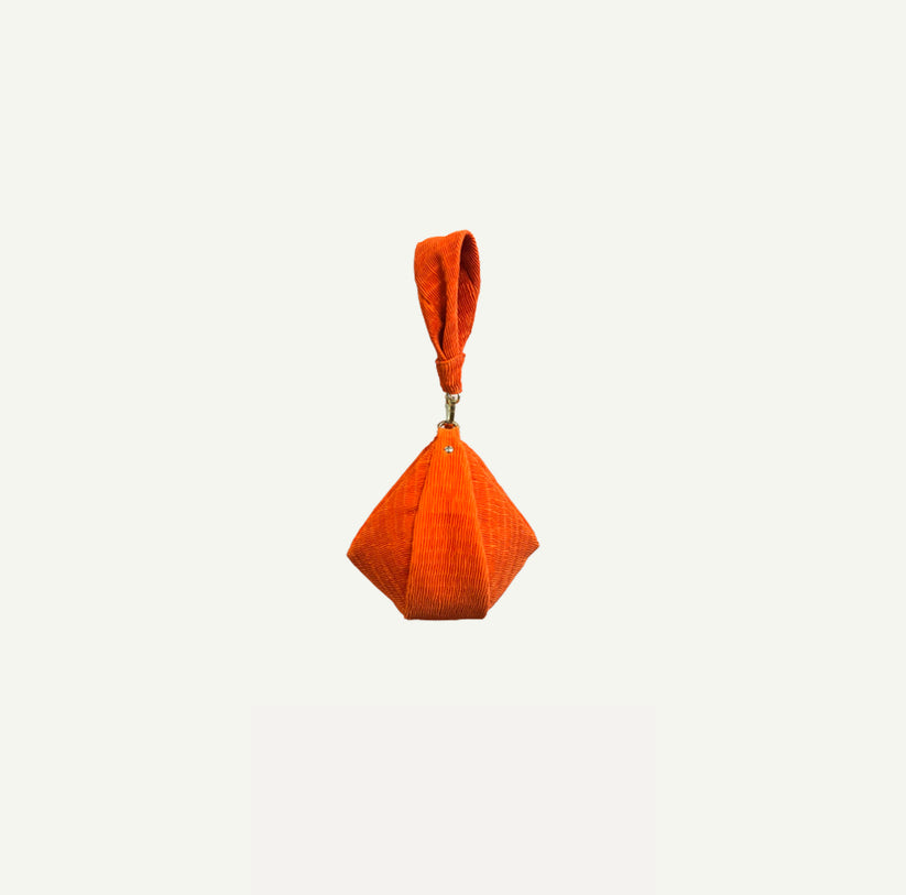 THE BABY GONDOLA BAG - Bolso RASO PLISÉ color NARANJA