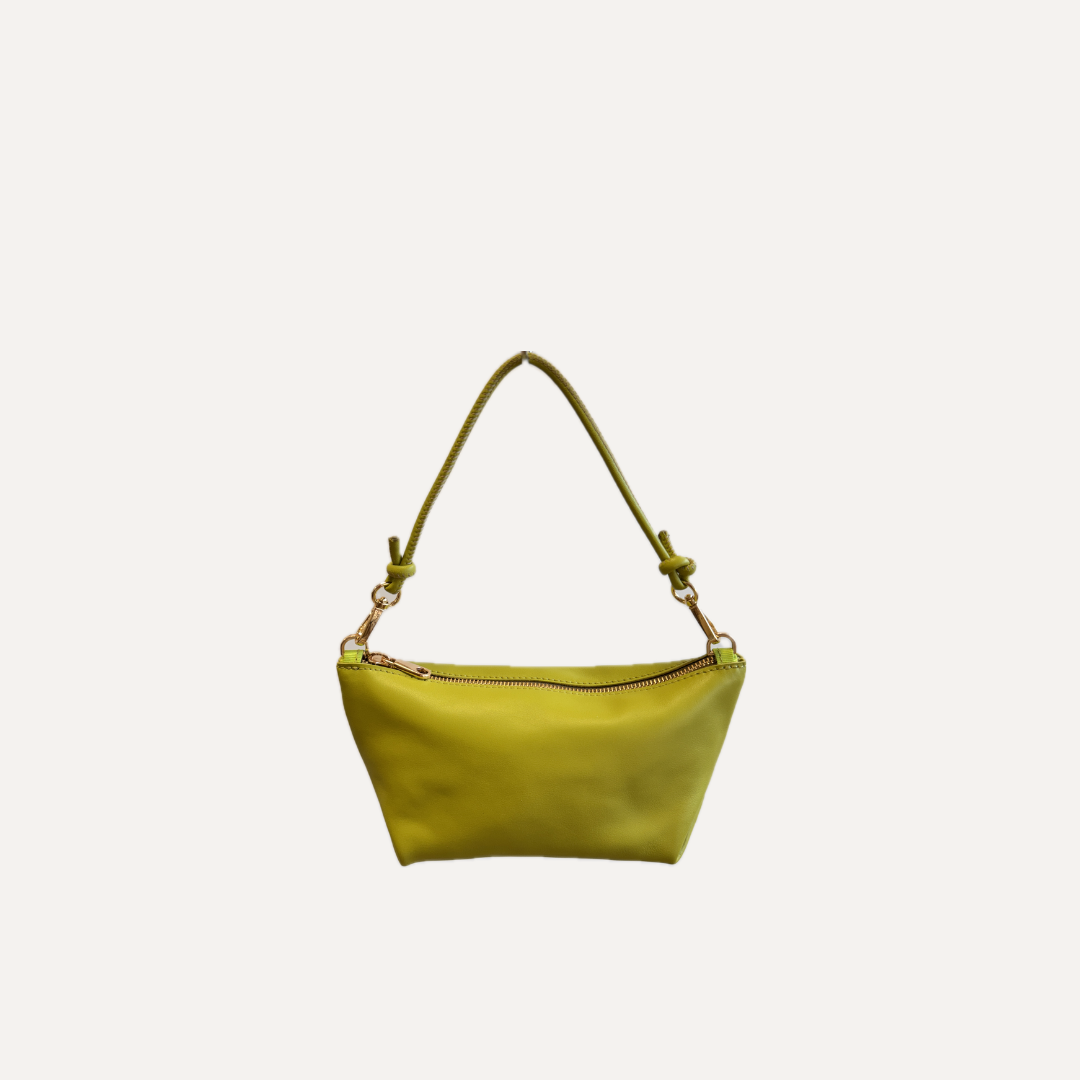THE MINI MARINA BAG - Bolso en piel vacuno color VERDE