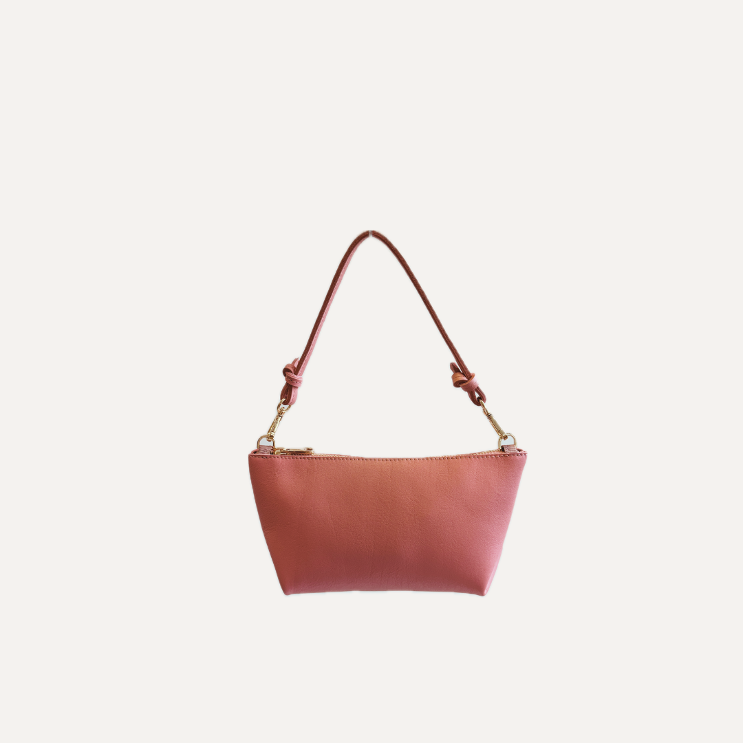 THE MINI MARINA BAG - Bolso en piel vacuno color ROSA