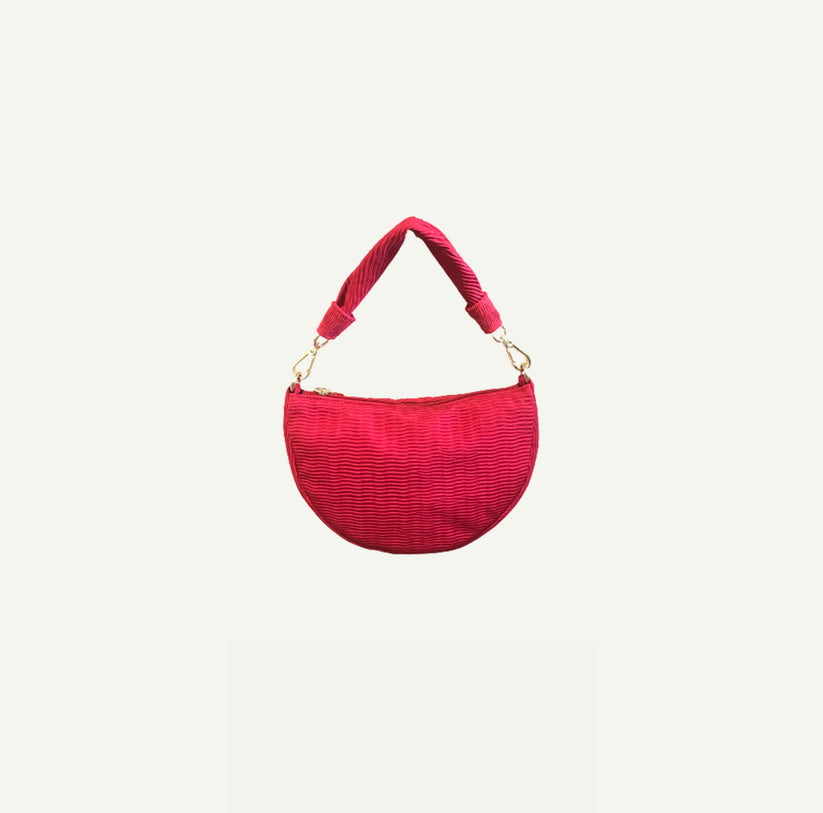 THE BABY GONDOLA BAG - Bolso RASO PLISÉ color ROJO