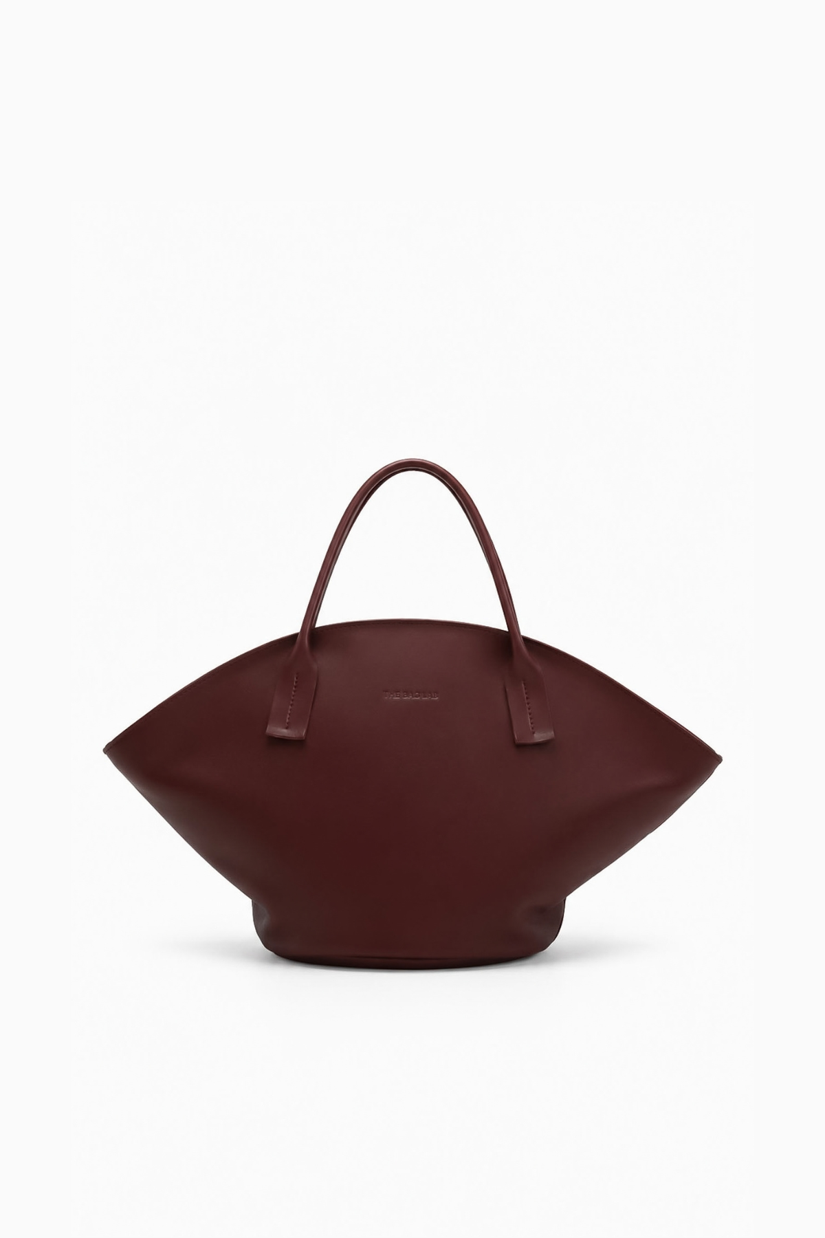 THE MINI ABANICO BAG - Bolso en piel vacuno CEREZA