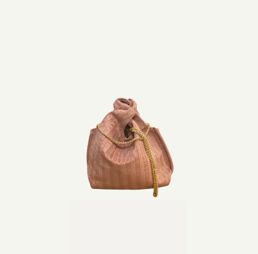 THE BABY JULIA BAG - Bolso RASO PLISÉ color NUDE