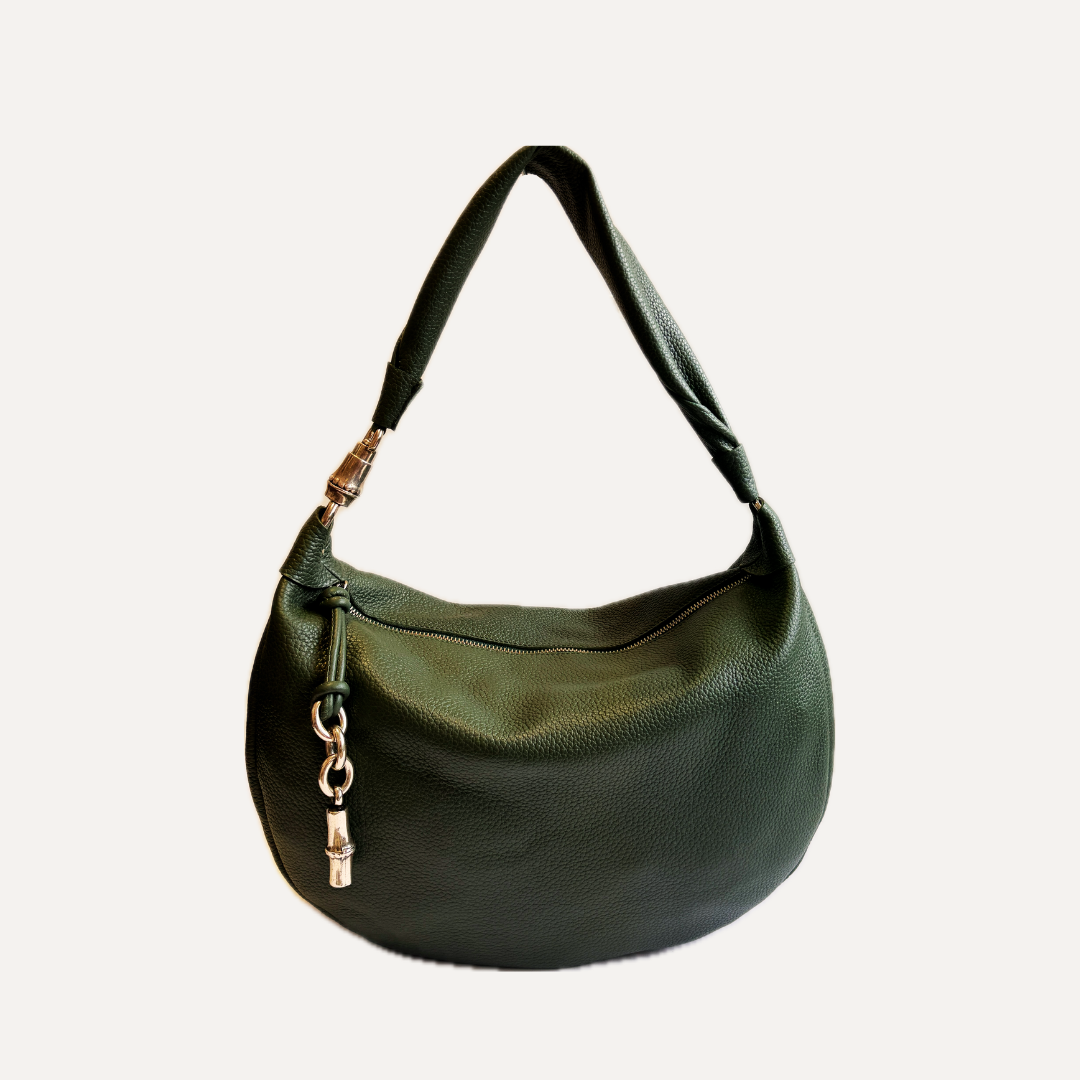 THE GONDOLA BAG - Bolso en piel vacuno color FOREST