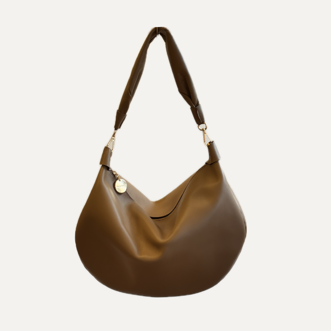 THE GONDOLA BAG - Bolso en piel vacuno color MOKA