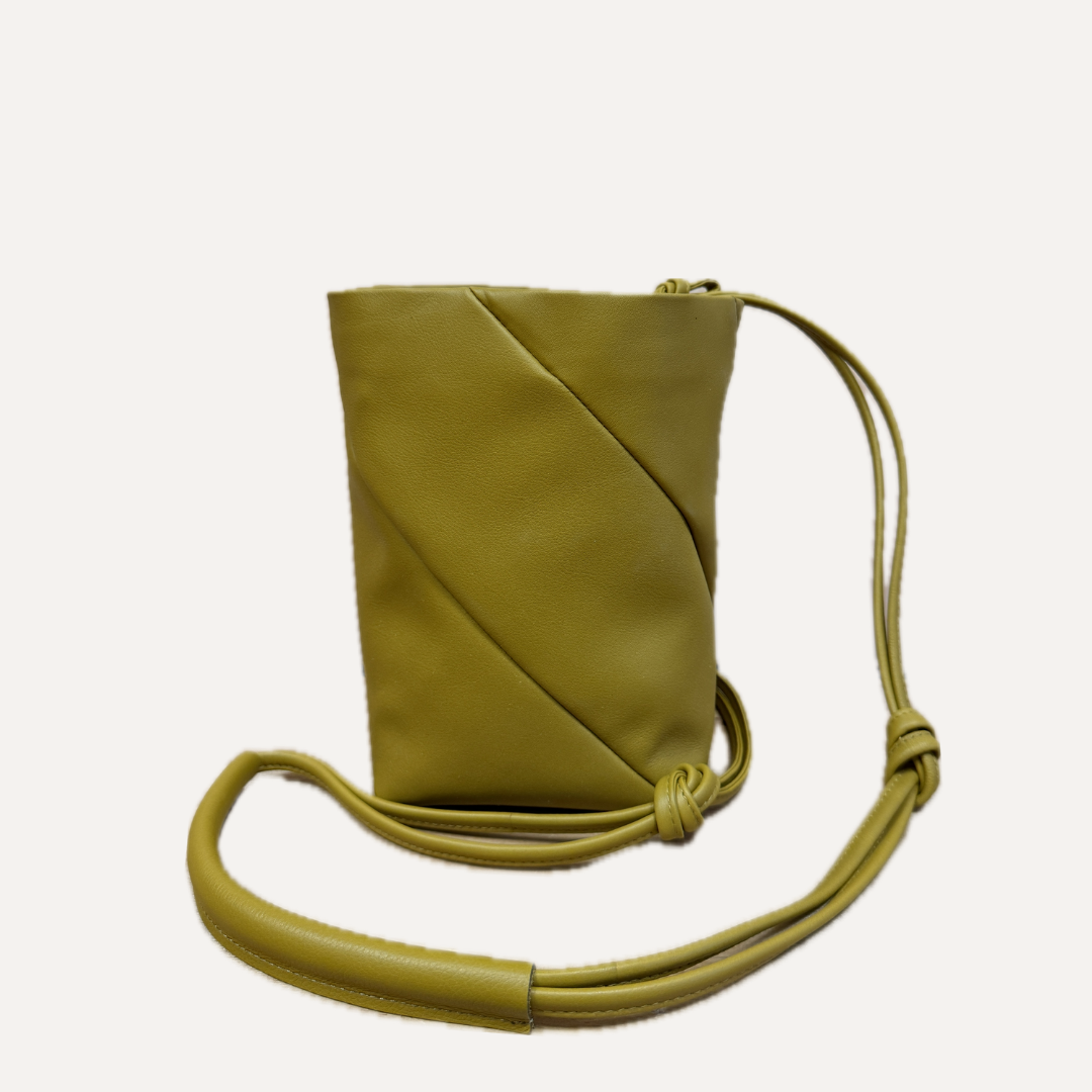THE MINI LOLA BAG - Bolso en piel vacuno color OLIVA