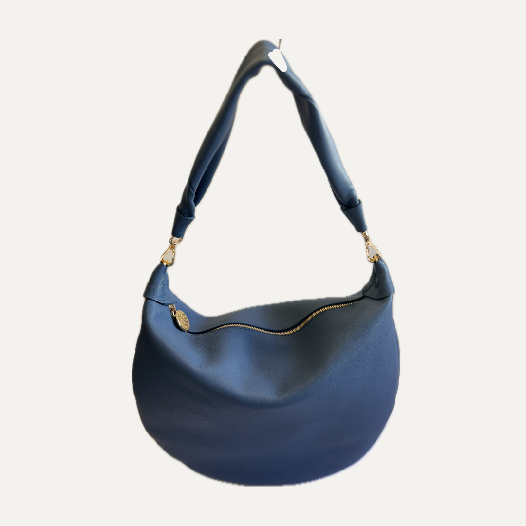 THE GONDOLA BAG - Bolso en piel vacuno color AZUL
