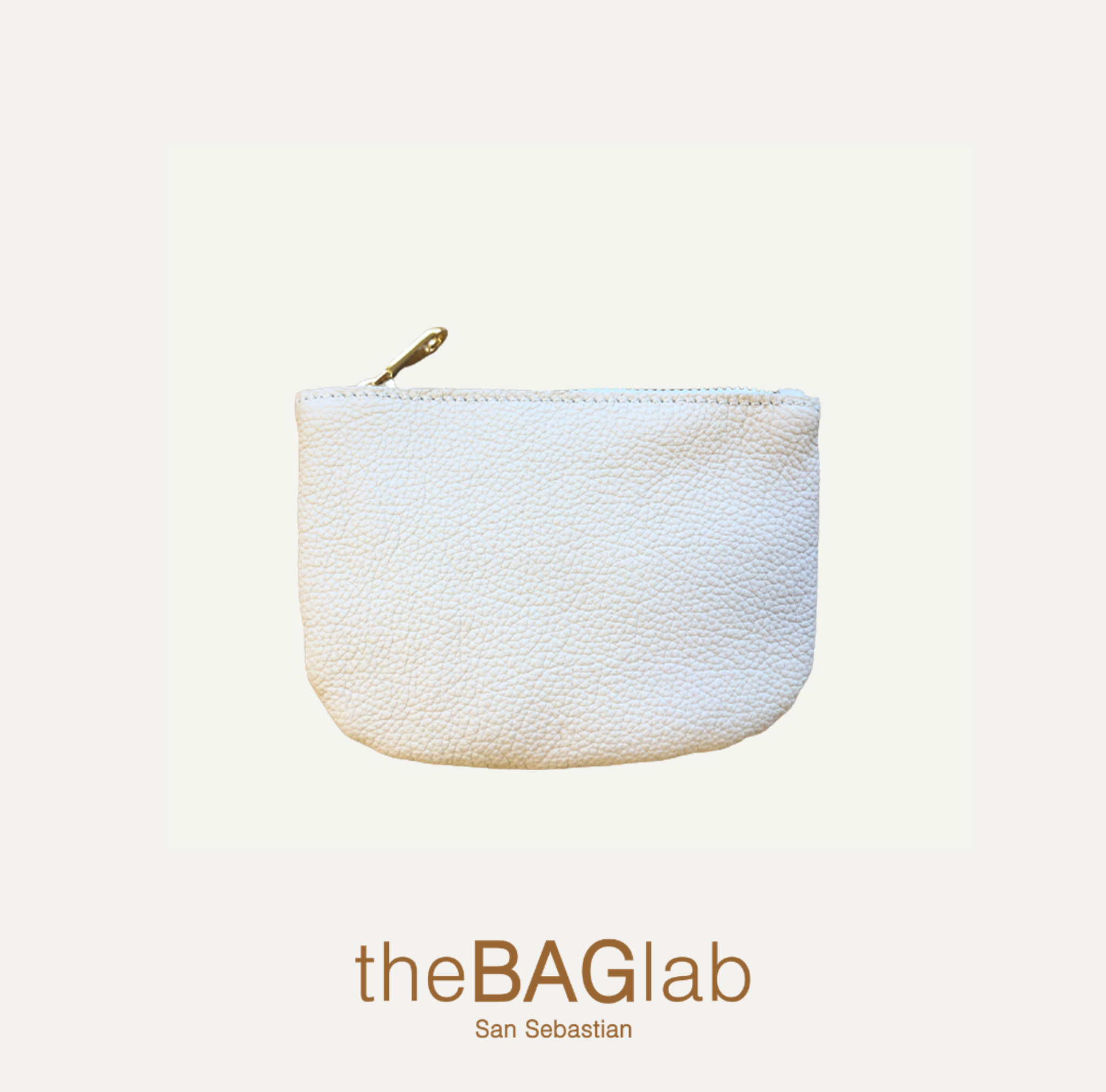 MONEDERO CREMALLERA en piel vacuno color IVORY