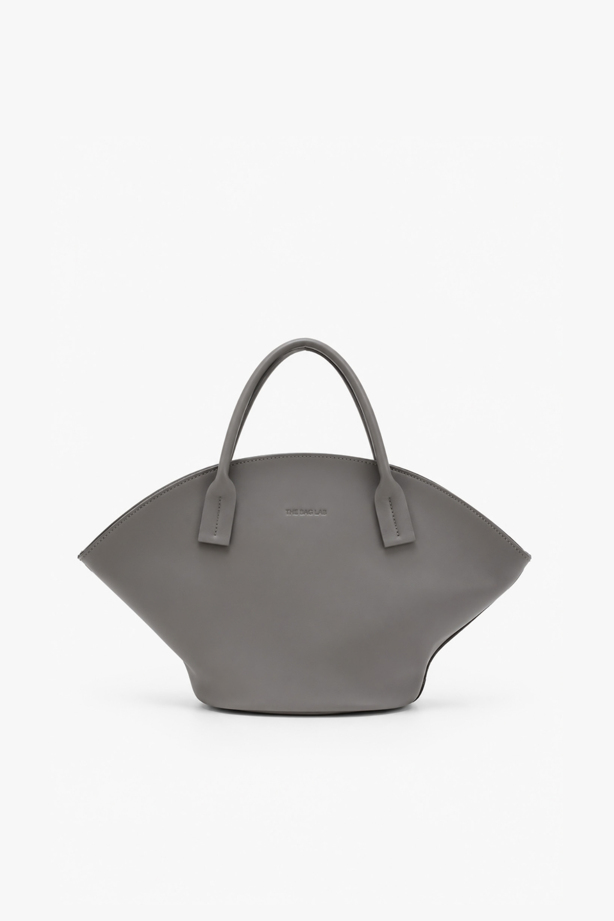 THE MINI ABANICO BAG - Bolso en piel vacuno GRIS
