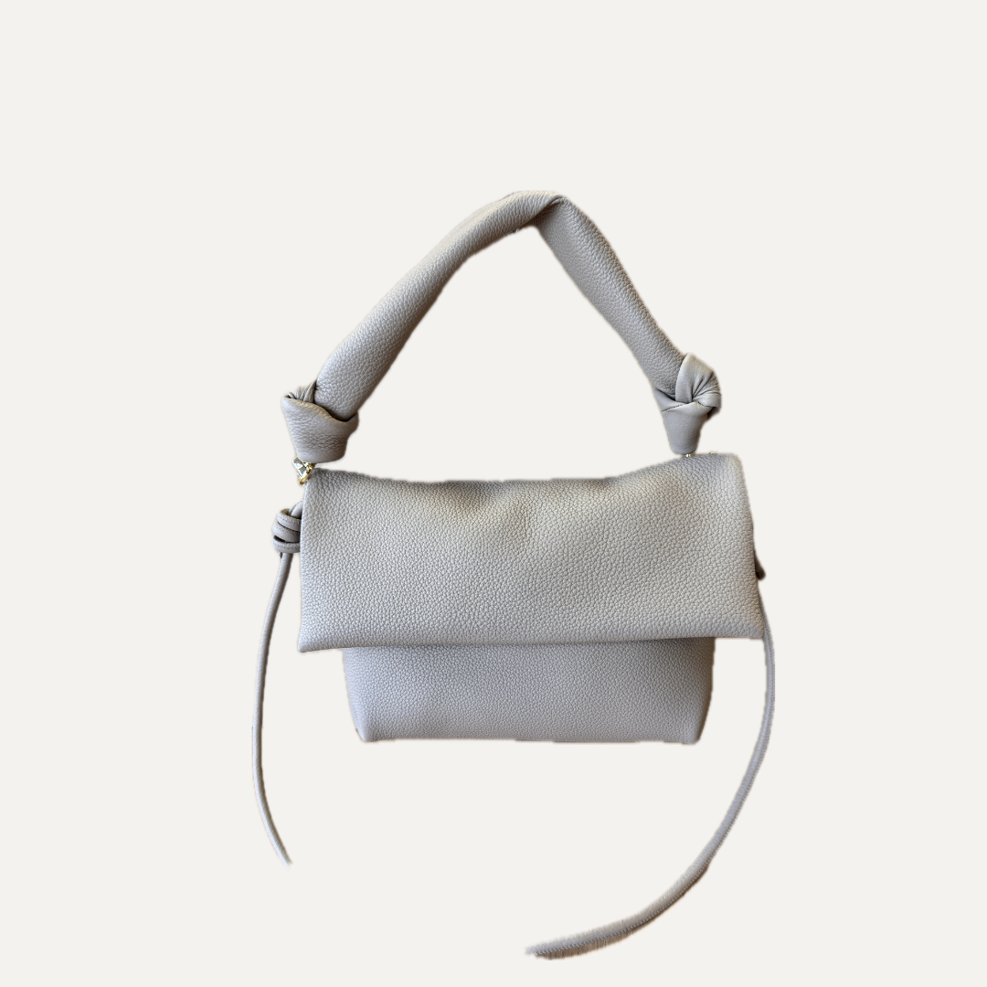 THE AITANA BAG - Bolso en piel vacuno color NATA con BANDOLERA