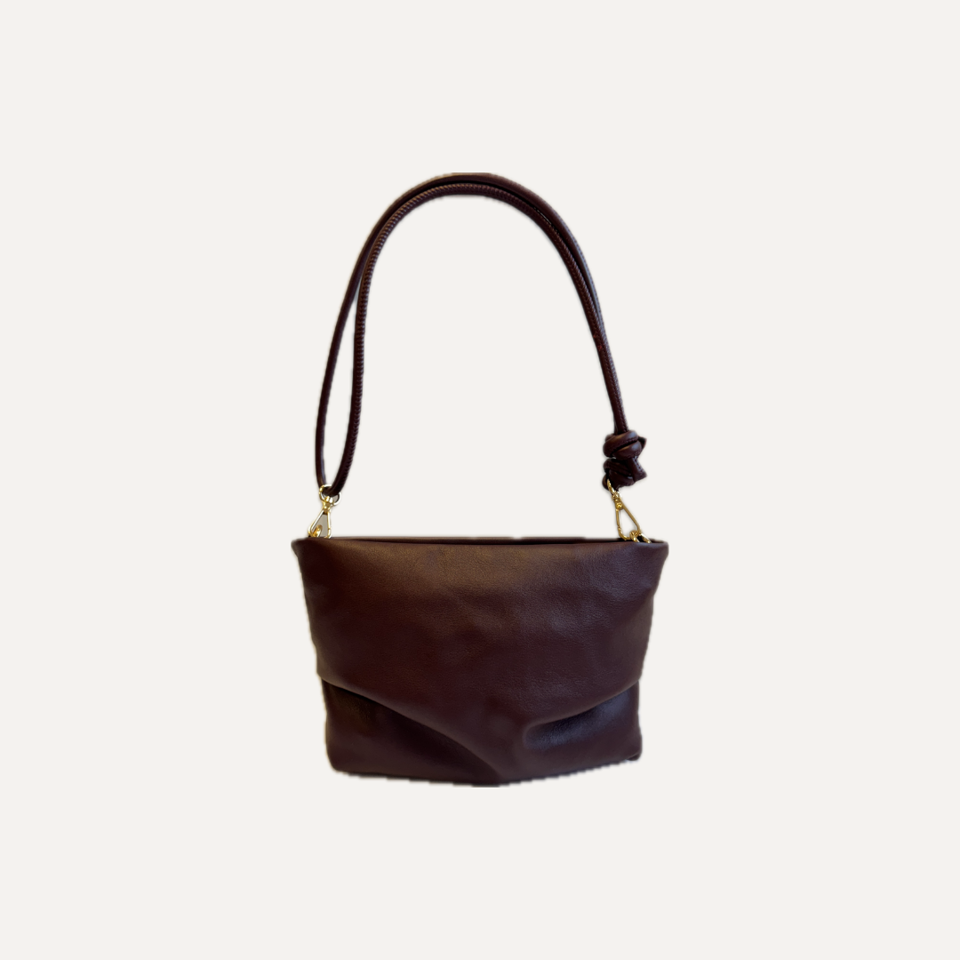 THE RITA BAG - Bolso en piel vacuno color BURDEOS