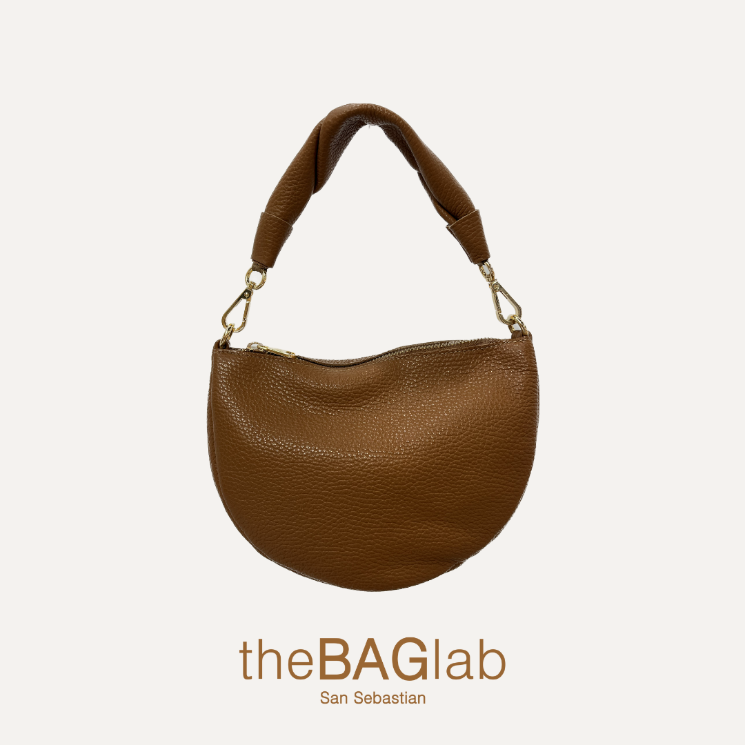 THE BABY GONDOLA BAG - Bolso en piel vacuno color CAMEL