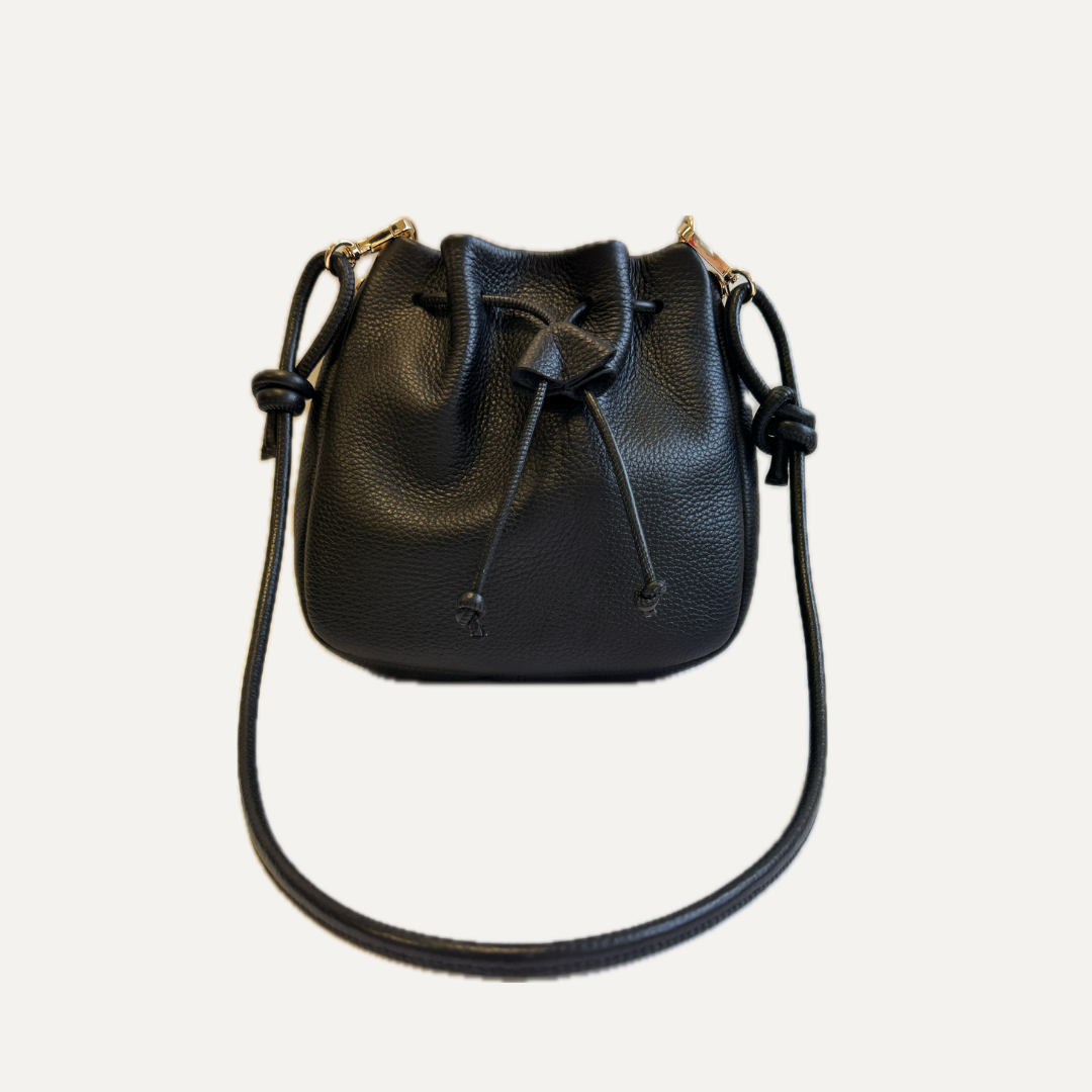 THE MINI CLARA BAG - Bolso en piel vacuno color NEGRO