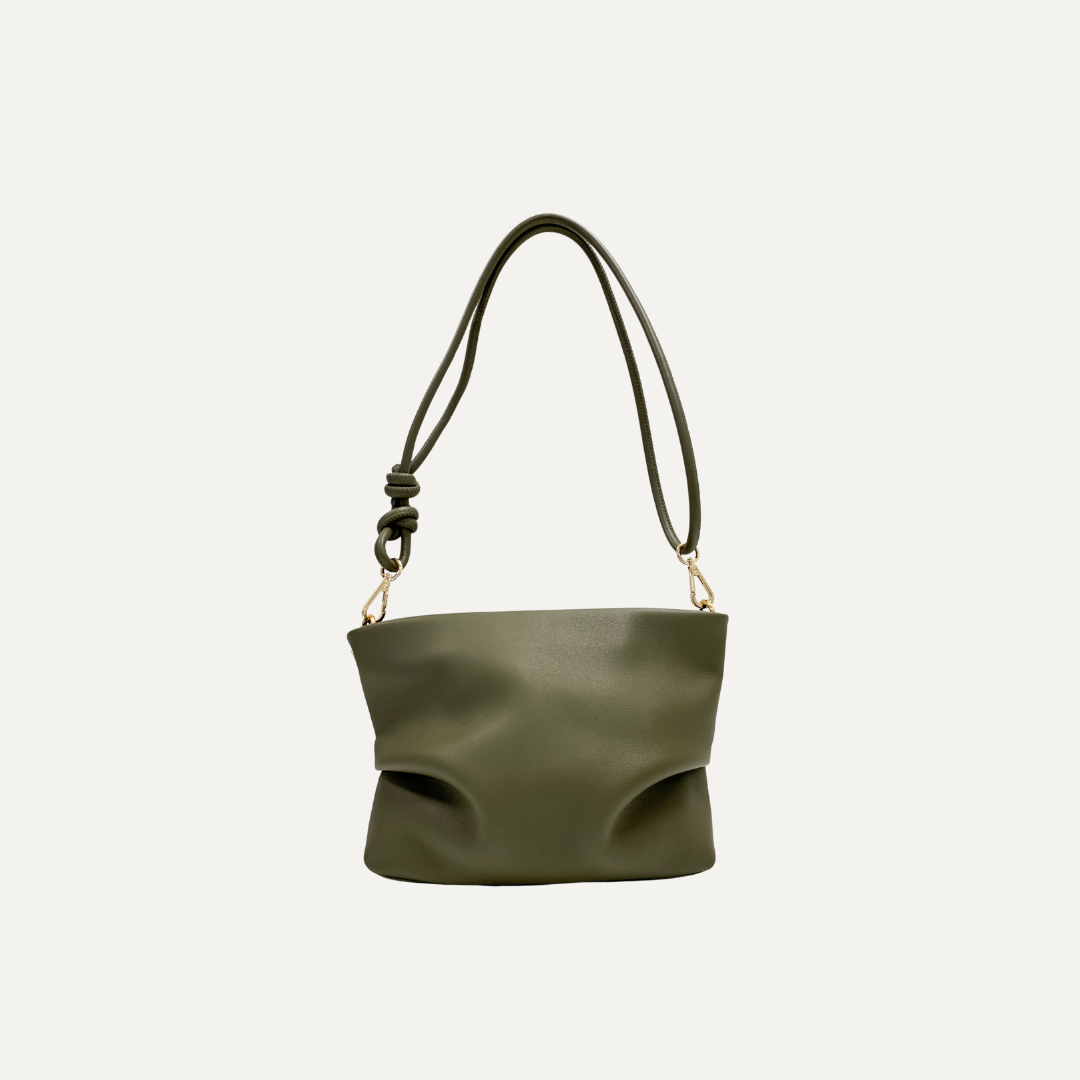 THE RITA BAG - Bolso en piel vacuno color MUSGO