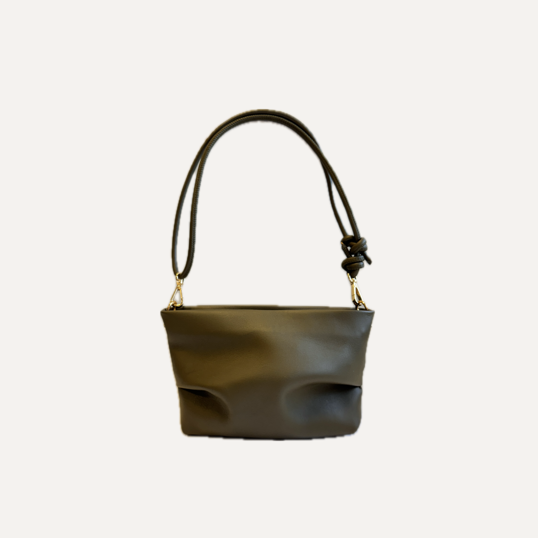 THE RITA BAG - Bolso en piel vacuno color MUSGO
