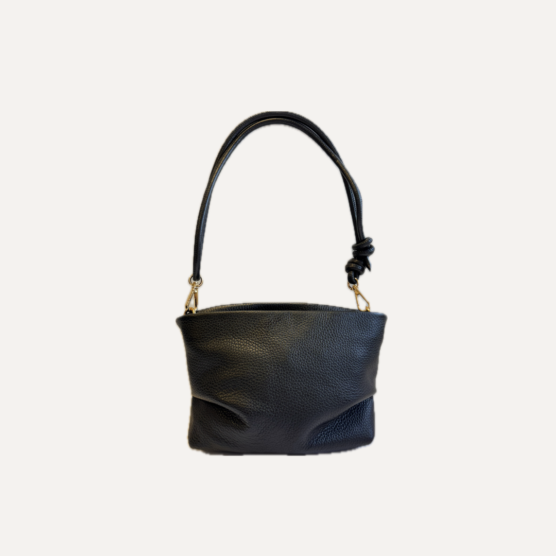 THE RITA BAG - Bolso en piel vacuno color NEGRO
