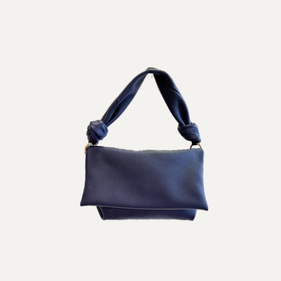 THE AITANA BAG - Bolso en piel vacuno color MARINO
