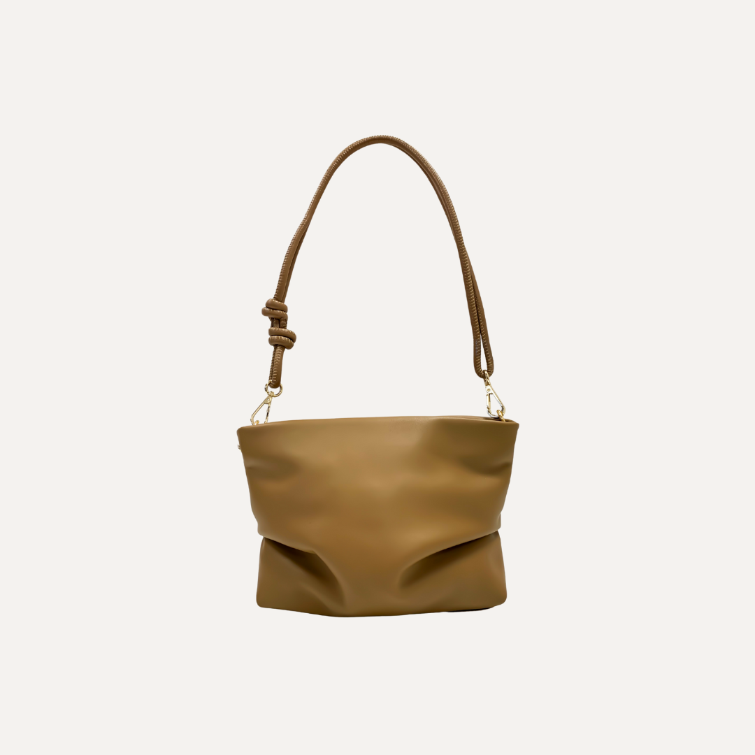 THE RITA BAG - Bolso en piel vacuno color MOKA