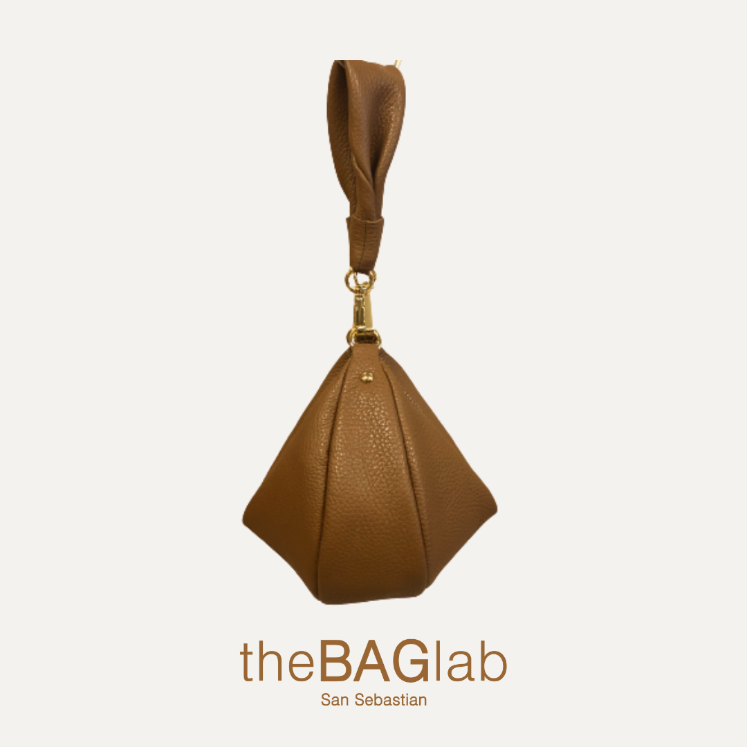 THE BABY GONDOLA BAG - Bolso en piel vacuno color CAMEL