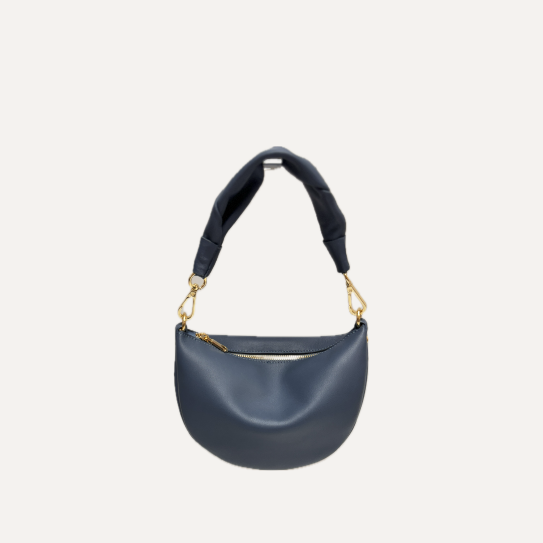 THE BABY GONDOLA BAG - Bolso en piel vacuno color AZUL