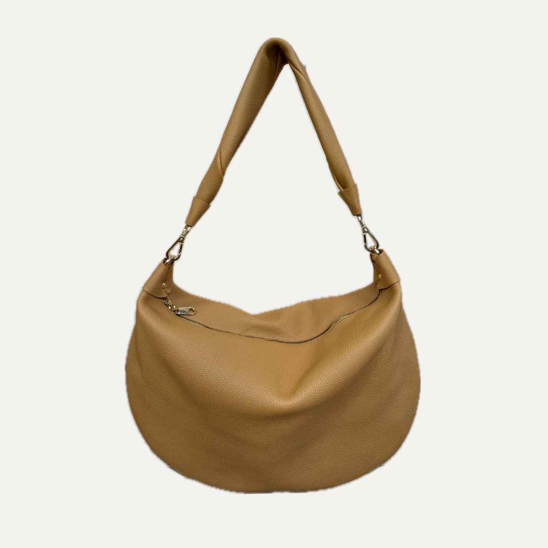 THE GONDOLA BAG - Bolso en piel vacuno color CARAMELO