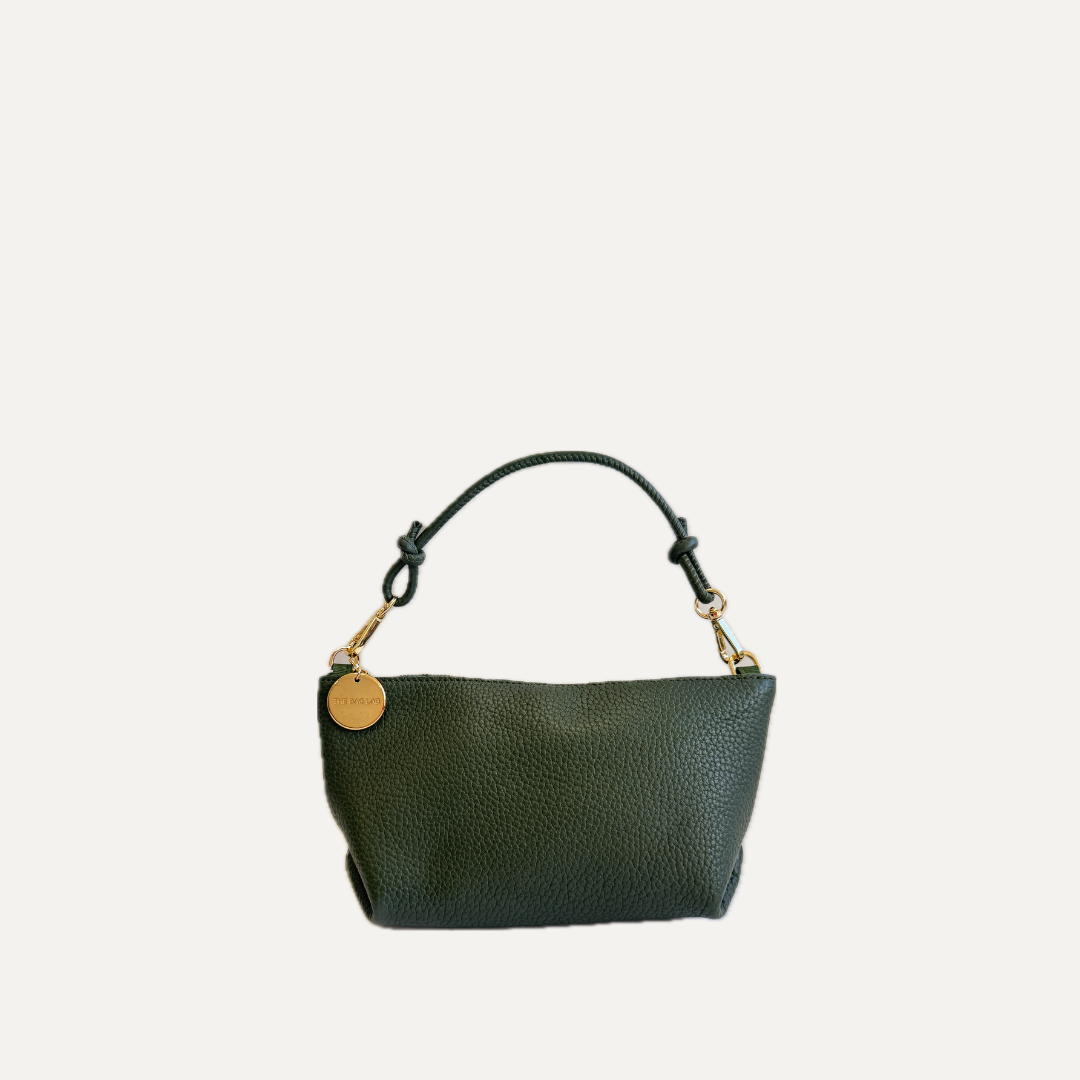 THE MINI MARINA BAG - Bolso en piel vacuno color FOREST