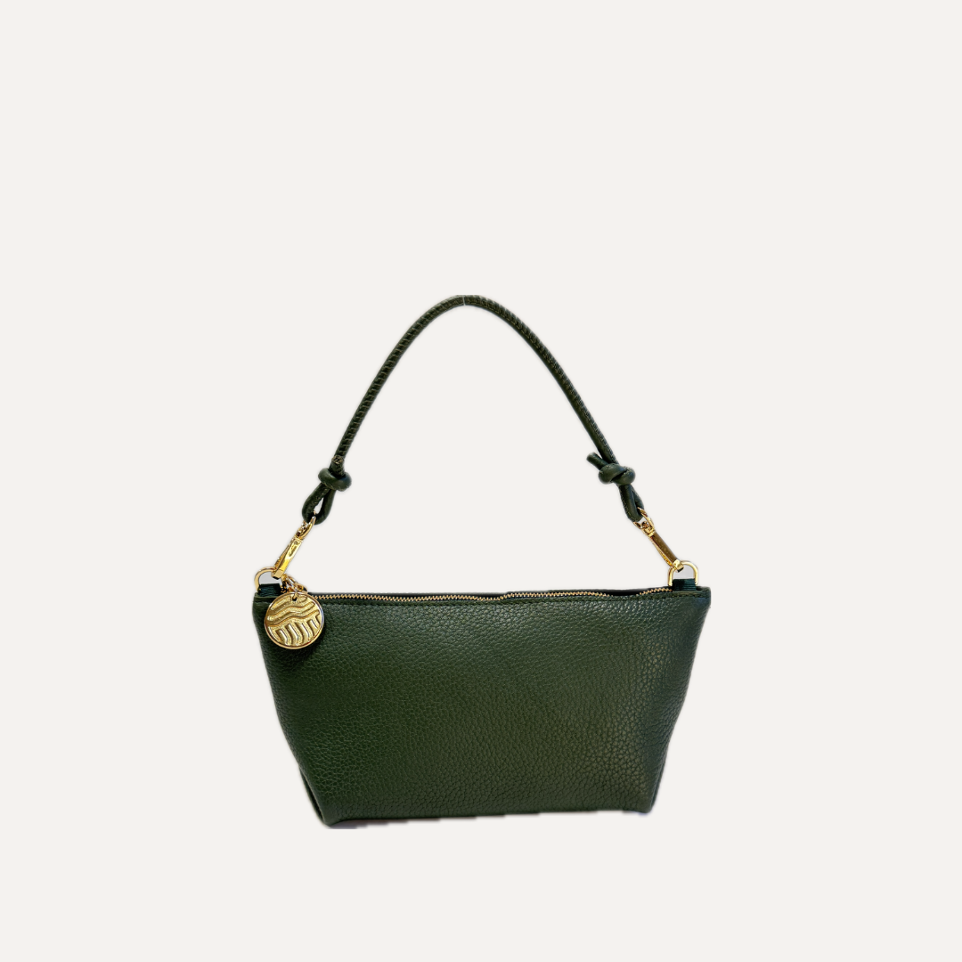 THE MINI MARINA BAG - Bolso en piel vacuno color FOREST