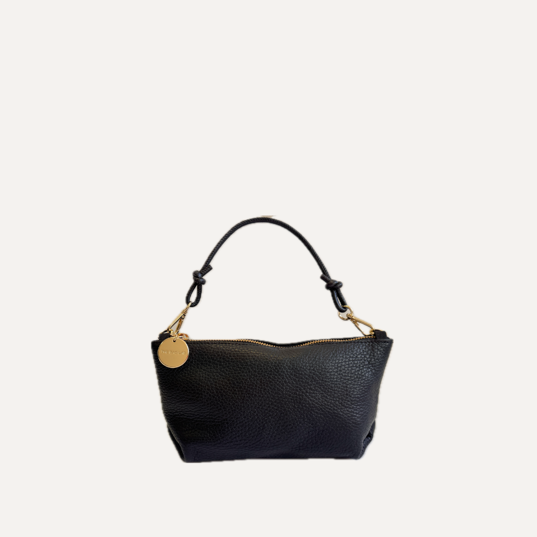 THE MINI MARINA BAG - Bolso en piel vacuno color NEGRO