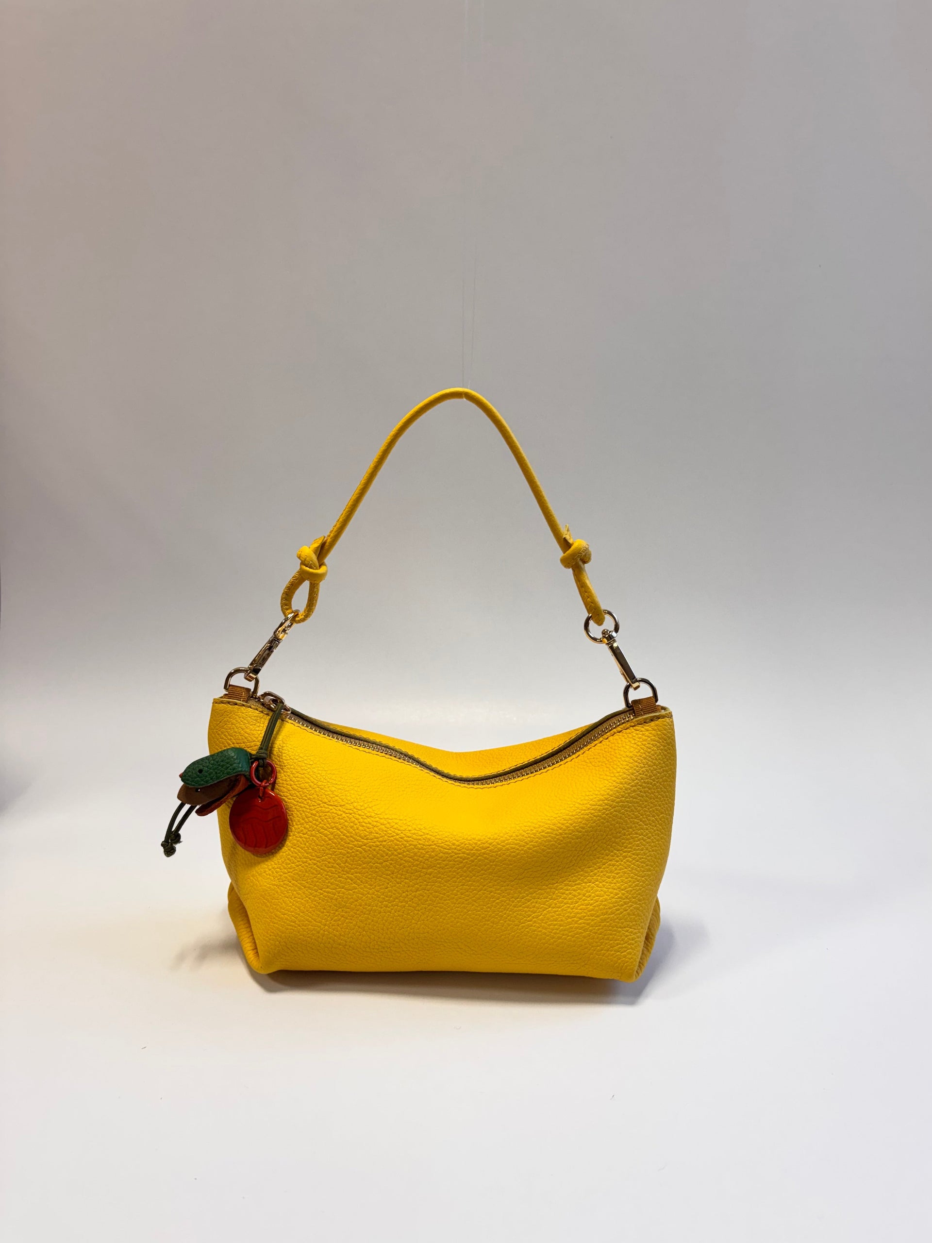 THE MINI MARINA BAG GARDEN - Bolso en piel vacuno color AMARILLO
