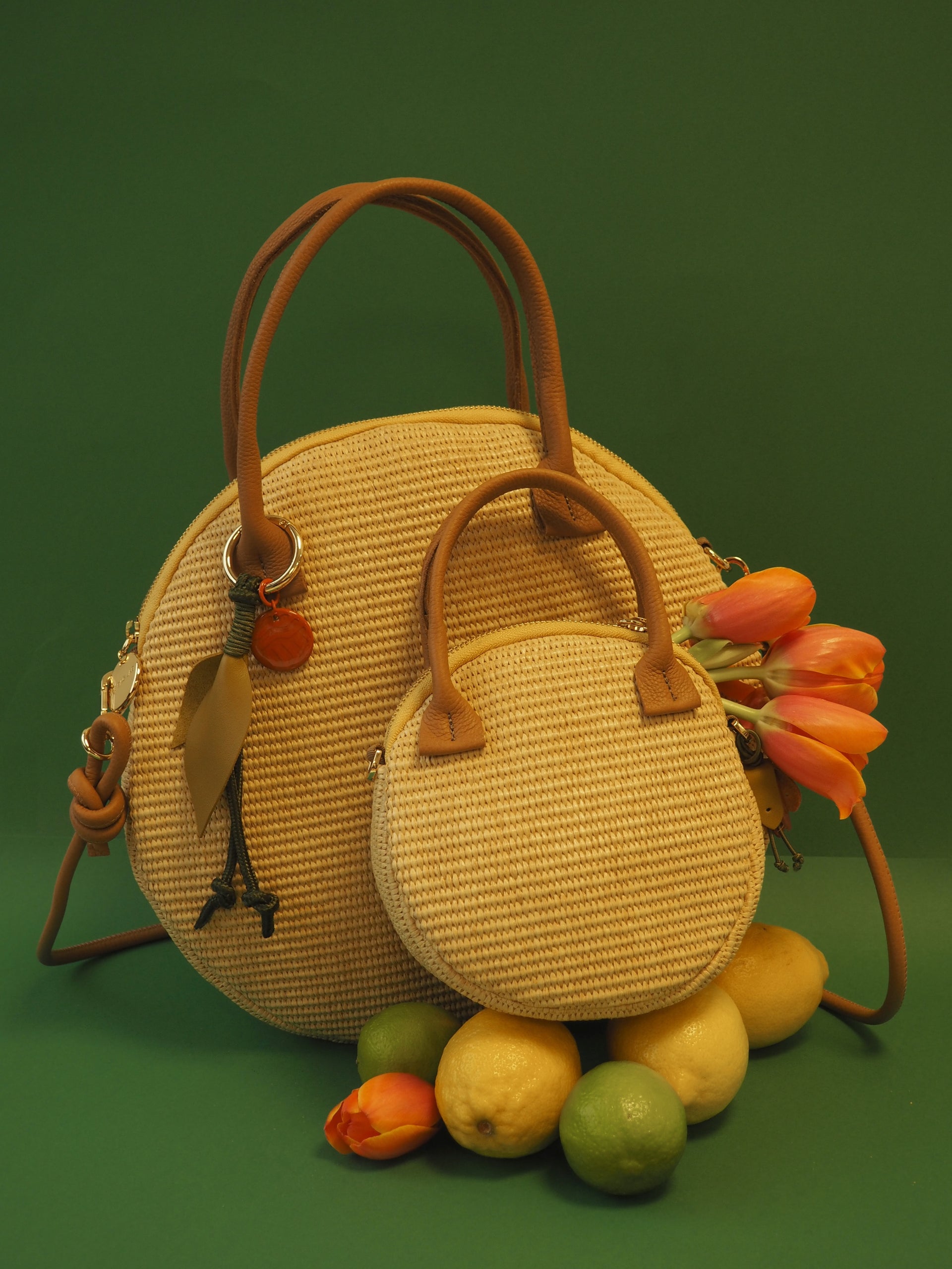THE MAIALEN BAG - Bolso en RAFIA color CAMEL